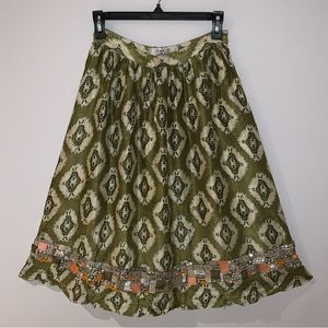 Green A-Line Skirt